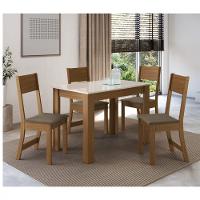 Conjunto De Mesa 1,08cm Belgica Com 4 Cadeiras Indekes - 1