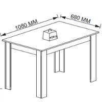 Conjunto De Mesa 1,08cm Belgica Com 4 Cadeiras Indekes - 5
