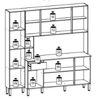 Cozinha Compacta Pulse Com Tampo 9 Portas 1 Gavetas Kits Paraná - 3