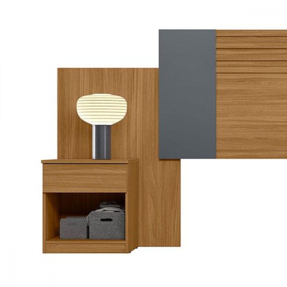 Cabeceira Araguaia Com Mesa de Cabeceira e 2 gavetas Flex Moval - 7