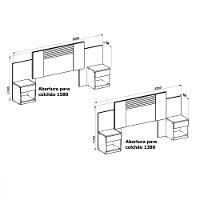 Cabeceira Araguaia Com Mesa de Cabeceira e 2 gavetas Flex Moval - 9