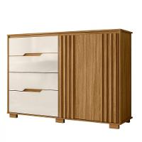 Cômoda Texas  Com 4 Gavetas e 2 Portas Ripado Moval - 2