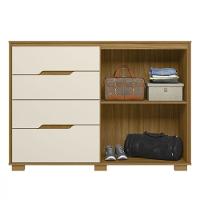 Cômoda Texas  Com 4 Gavetas e 2 Portas Ripado Moval - 3