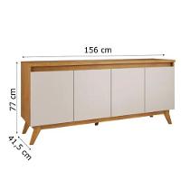 Buffet Vieiro Flip 4 Portas 16131-193527 - 3