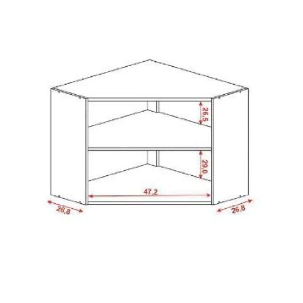 Armário Kits Paraná Ametista 2 Portas Canto Obliquo - 4