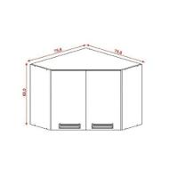 Armário Kits Paraná Ametista 2 Portas Canto Obliquo - 5