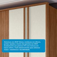 Guarda Roupa Casal 252cm 6 Portas 5 Gavetas Democrata Santos Andirá - 5