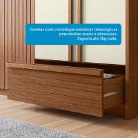 Guarda Roupa Casal 252cm 6 Portas 5 Gavetas Democrata Santos Andirá - 7