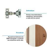 Guarda Roupa Casal 252cm 6 Portas 5 Gavetas Democrata Santos Andirá - 8