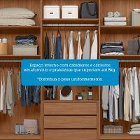 Guarda Roupa Casal 252cm 6 Portas 5 Gavetas Democrata Santos Andirá - 6