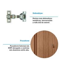 Guarda Roupa Casal 252cm 6 Portas 5 Gavetas Democrata Santos Andirá - 8
