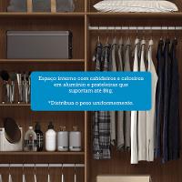 Guarda Roupa Casal 238cm 8 Portas 6 Gavetas com Pés Havana Master Santos Andirá - 6