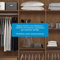 Guarda Roupa Casal 238cm 8 Portas 4 Gavetas com Espelhos Master New Santos Andirá - 6