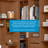 Guarda Roupa de Canto com 7 Portas 4 Gavetas Cabeceira e Espelho Lugano Santos Andirá - 8