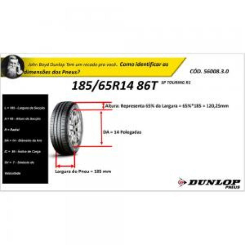 Kit 2 Pneus Dunlop SP Touring R1 - 185/65 R14 - 3