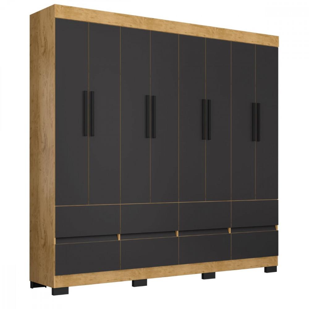Guarda Roupa Esmeralda 8 Portas 8 Gavetas Sem Espelho Araplac - 2