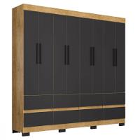 Guarda Roupa Esmeralda 8 Portas 8 Gavetas Sem Espelho Araplac - 3
