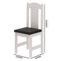 Conjunto De Mesa Arauna Estilo Com 4 Cadeiras - 7