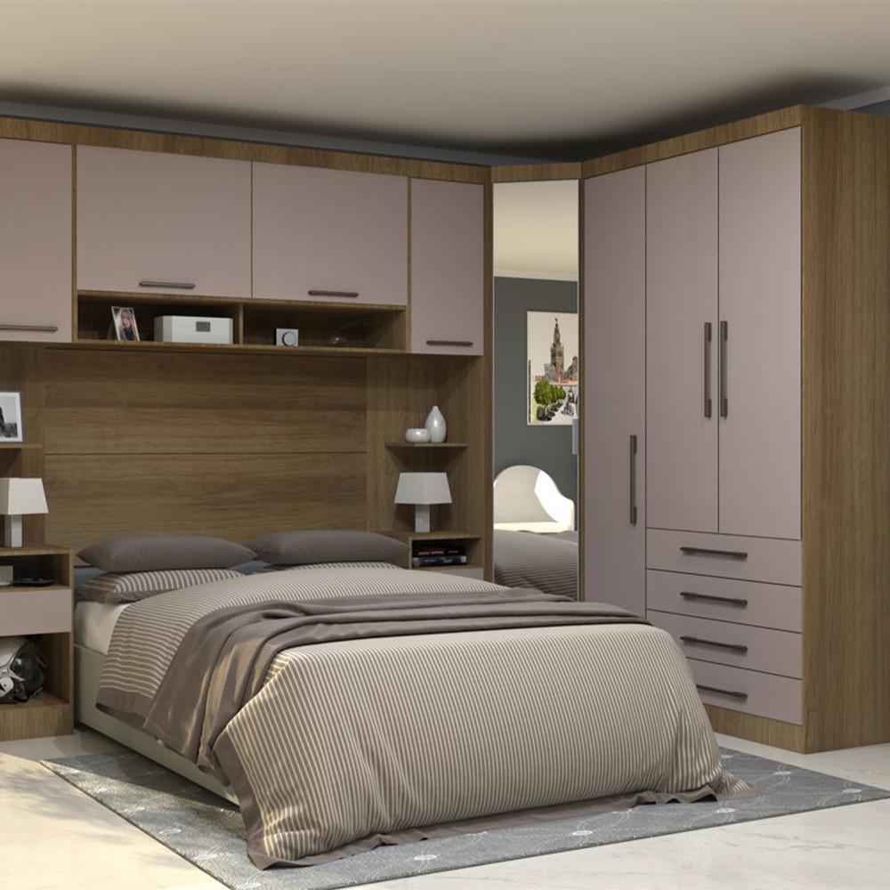 Modulo Guarda Roupa Canto Eucamoveis Paris 1 Porta Com Espelho - 3