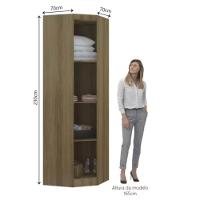 Modulo Guarda Roupa Canto Eucamoveis Paris 1 Porta Com Espelho