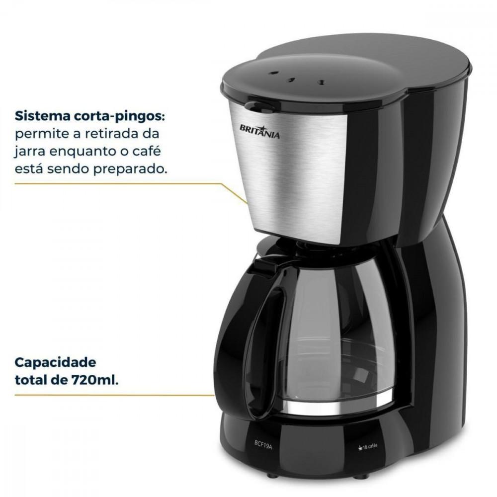 Cafeteira Britânia 18 Cafezinhos Jarra de Vidro 550W  BCF19A - 7