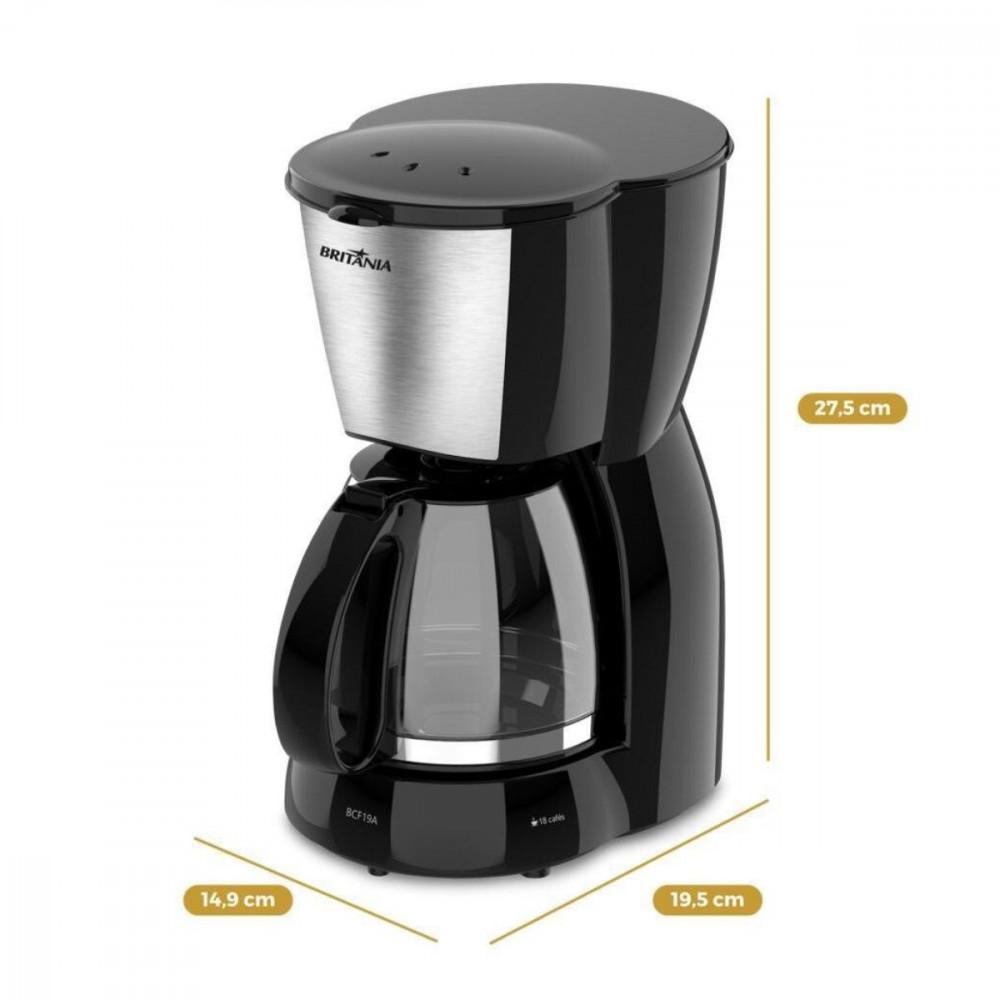 Cafeteira Britânia 18 Cafezinhos Jarra de Vidro 550W  BCF19A - 8