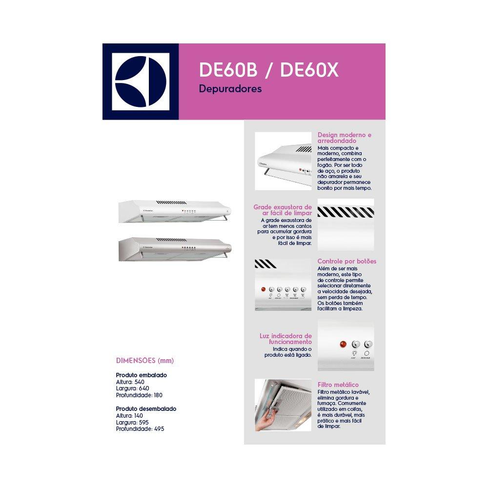 Depurador de Ar 4 Bocas 3 Velocidades Electrolux DE60B - 4