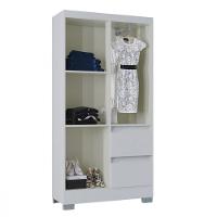 Guarda Roupa Solteiro 4 Portas 2 Gavetas Nápoles Poquema - 2