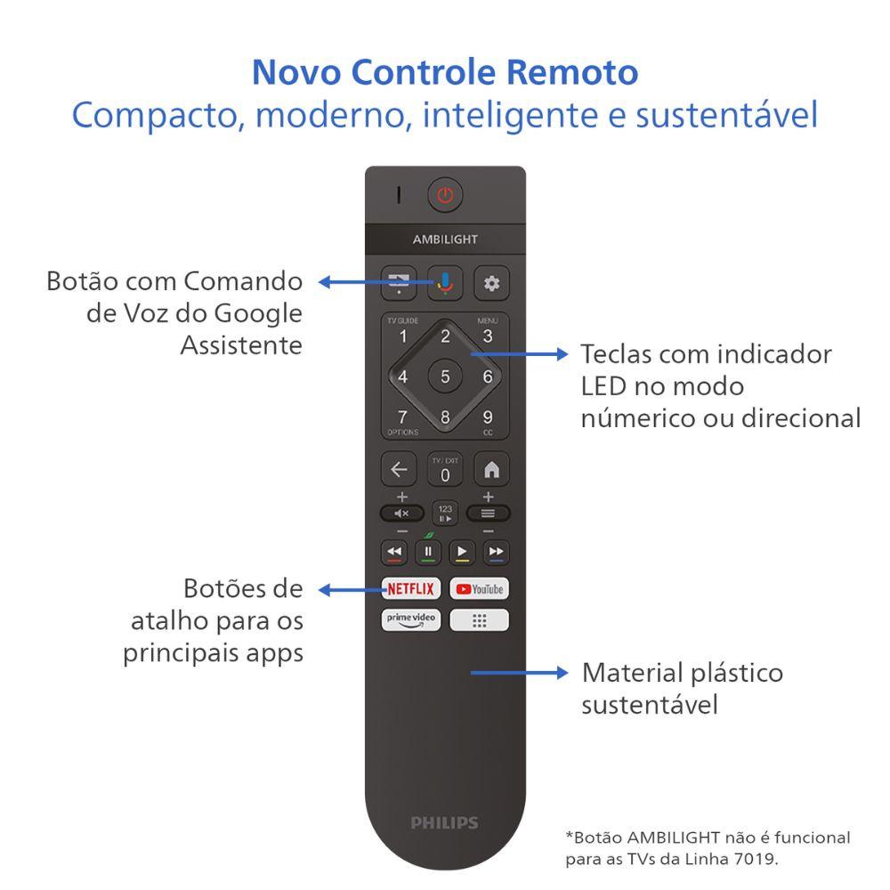 Tv Philips Smart Google Tv 4K HDR 50 Comando de Voz Dolby Audio 50PUG7019 - 6