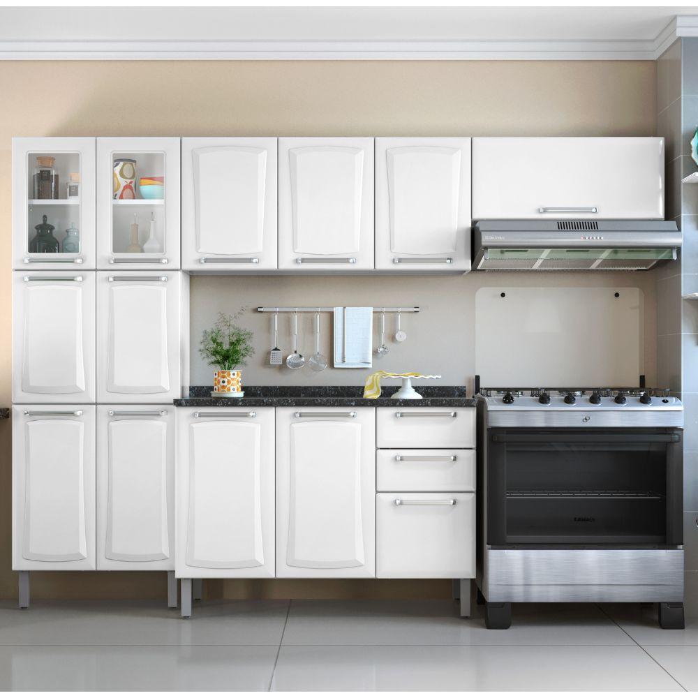 Cozinha Completa 4 Peças 13 Portas 2 Gavetas Com Tampo Tarsila Itatiaia - 1