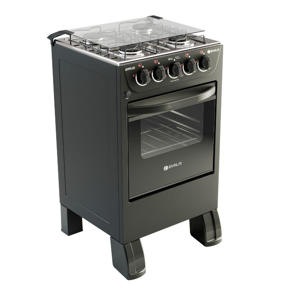 Fogão 4 Bocas De Piso Braslar Sirius Plus 2023 - 1