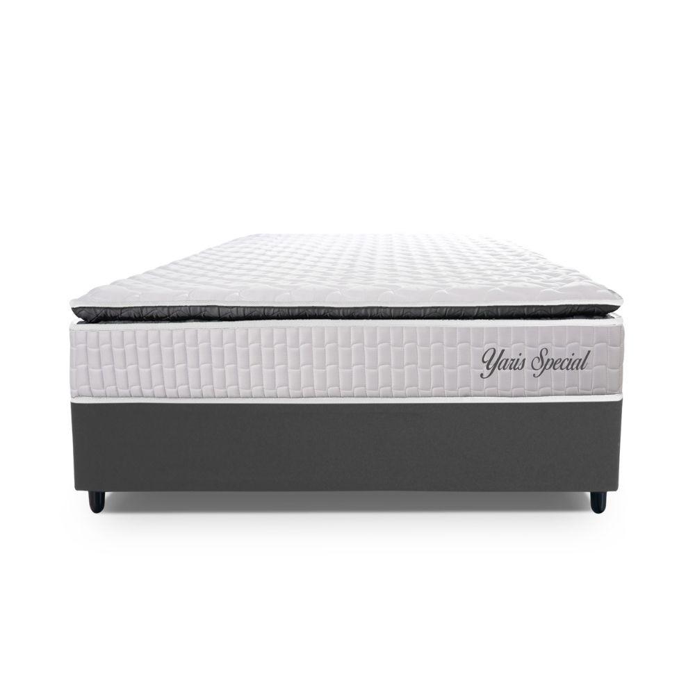 Conjunto Box Casal Hellen Colchão com Molas Ensacadas Yaris Pillow Top 138x188x61cm - 4