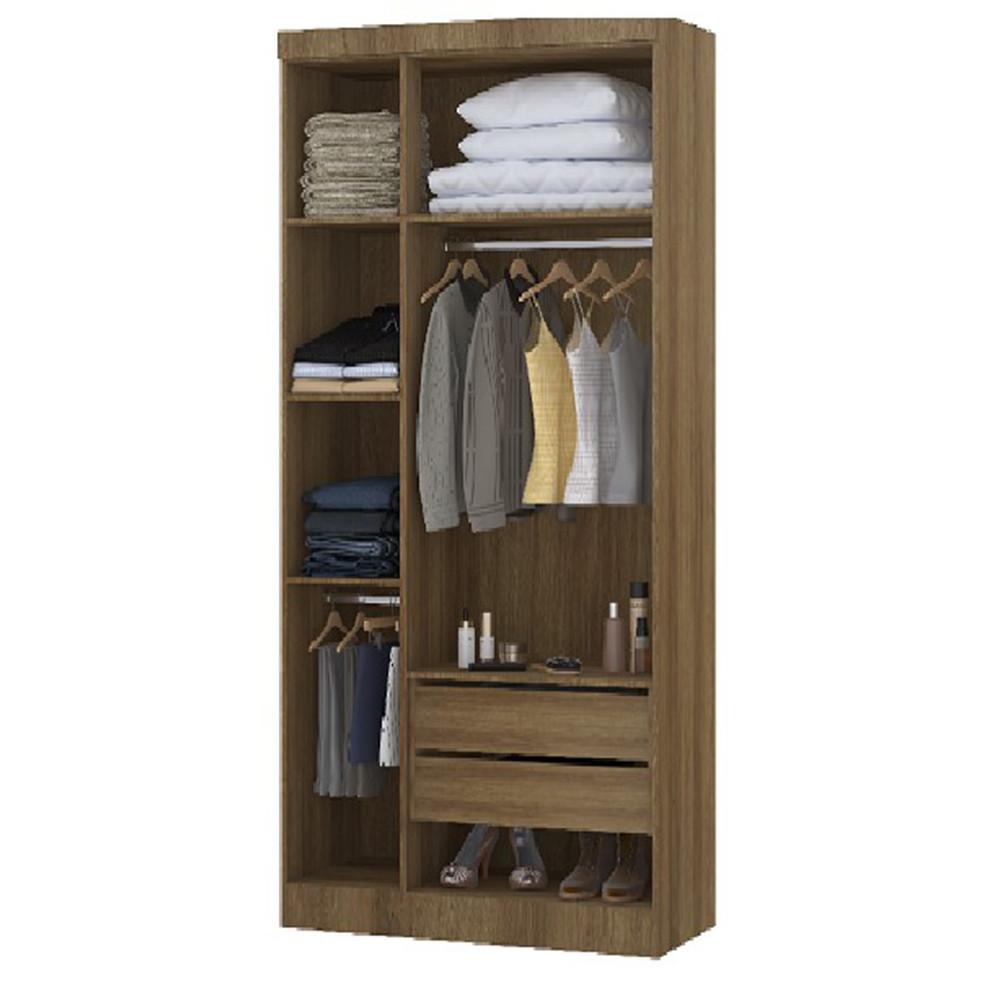 Módulo Guarda Roupa Eucamoveis Paris 3 Portas 2Gavetas - 2