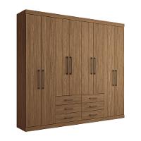 Guarda-Roupa Casal 8 Portas 6 Gavetas 238,80cm Master Santos Andirá - 2