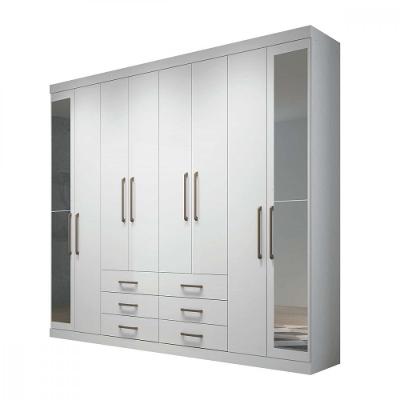 Guarda-Roupa Casal com Espelho 8 Portas 6 Gavetas 238,80cm Master Santos Andirá