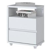 Mesa de Cabeceira Campeche 2 Gavetas Henn D07-10 - 1