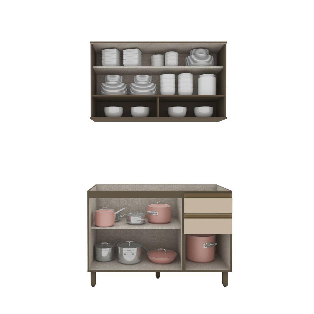 Cozinha Modulada 2 peças 3 Portas 3 Gavetas S/ Tampo Connect - 3