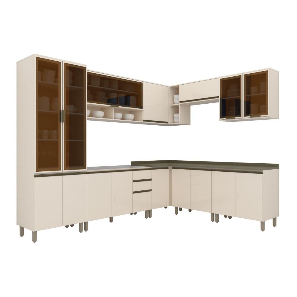 Cozinha Modulada 9 peças 14 portas 3 gavetas S/ Tampo Connect Henn - 2