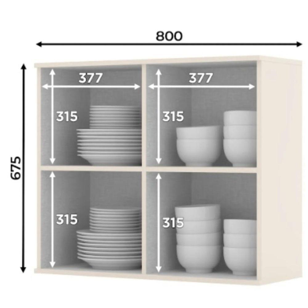 Cozinha Modulada 9 peças 14 portas 3 gavetas S/ Tampo Connect Henn - 6