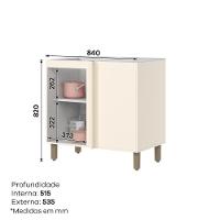Cozinha Modulada 9 peças 14 portas 3 gavetas S/ Tampo Connect Henn - 9