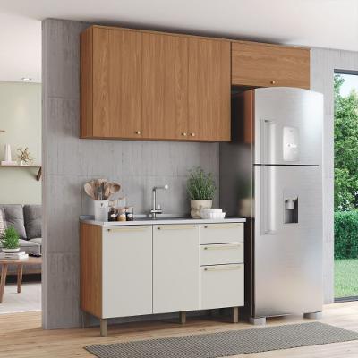 Cozinha Modulada 3 Peças 6 Portas 3 Gavetas S/ Tampo Requinte Henn
