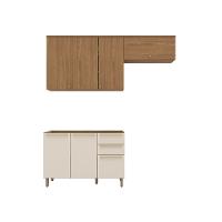 Cozinha Modulada 3 Peças 6 Portas 3 Gavetas S/ Tampo Requinte Henn - 2