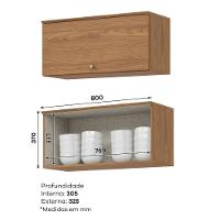 Cozinha Modulada 3 Peças 6 Portas 3 Gavetas S/ Tampo Requinte Henn - 5