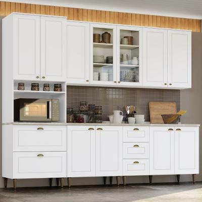 Cozinha Modulada 7 Peças 11 Portas 5 Gavetas C/ Tampo Americana Henn