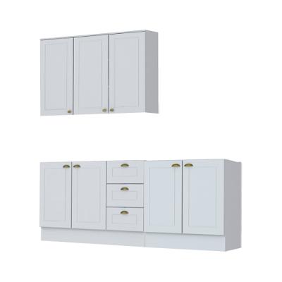 Cozinha Modulada 3 Peças 7 Portas 3 Gavetas Com Tampo Henn Americana