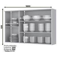 Cozinha Modulada 3 Peças 7 Portas 3 Gavetas Com Tampo Henn Americana - 3