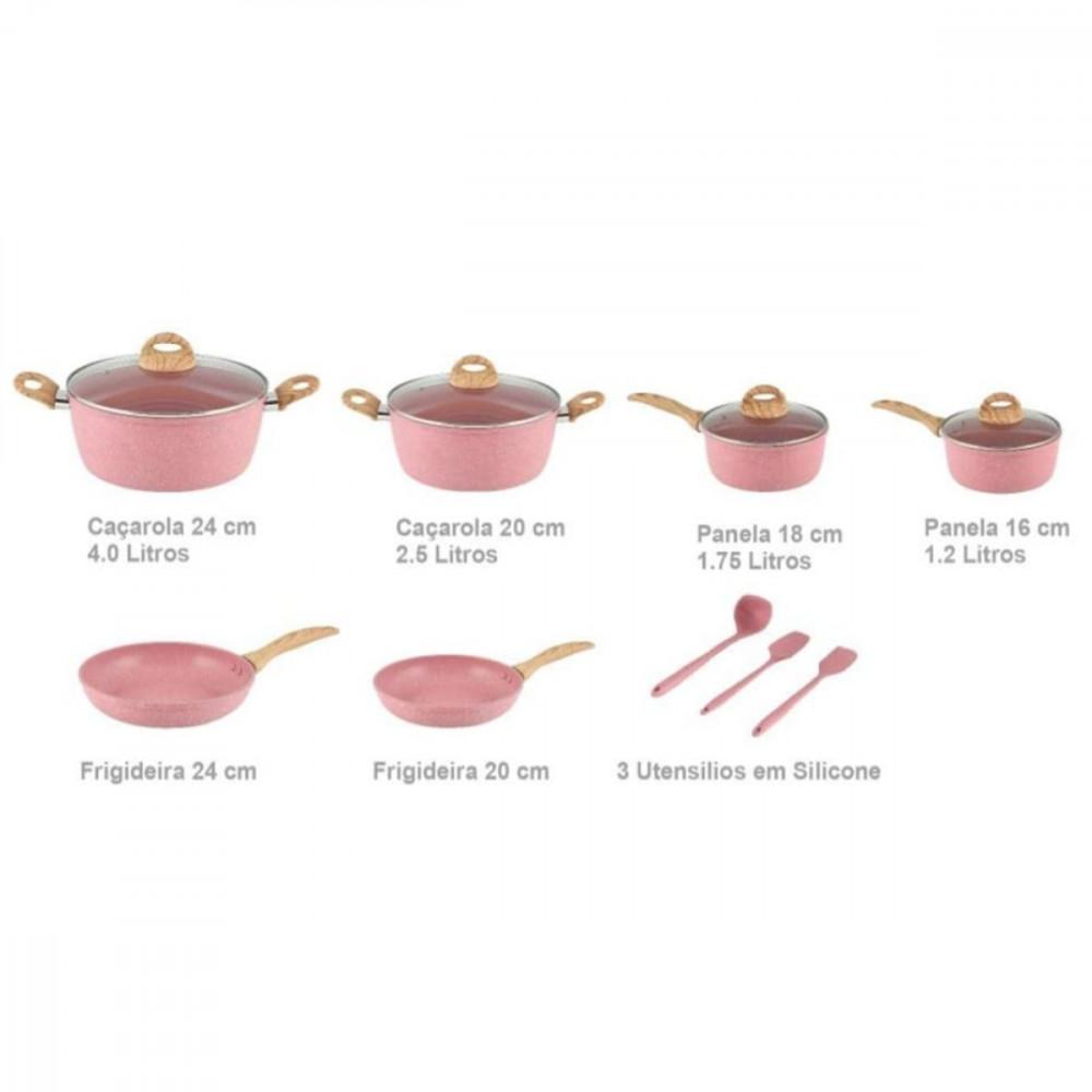 Conjunto Panelas Flamingo 9PCS Indução Casa Ambiente - 2