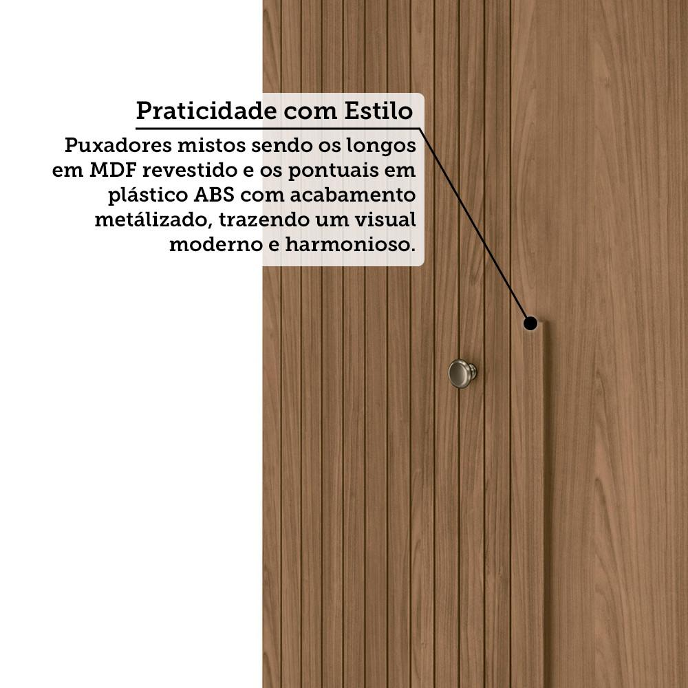 Quarto de Solteiro com Guarda-Roupas Buriti 4 Portas Cômoda Málaga e Cama com Baú Invicta Santos Andirá - 7