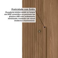 Quarto de Solteiro com Guarda-Roupas Buriti 4 Portas Cômoda Málaga e Cama com Baú Invicta Santos Andirá - 7