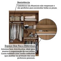 Quarto de Solteiro com Guarda-Roupas Buriti 4 Portas Cômoda Málaga e Cama com Baú Invicta Santos Andirá - 8